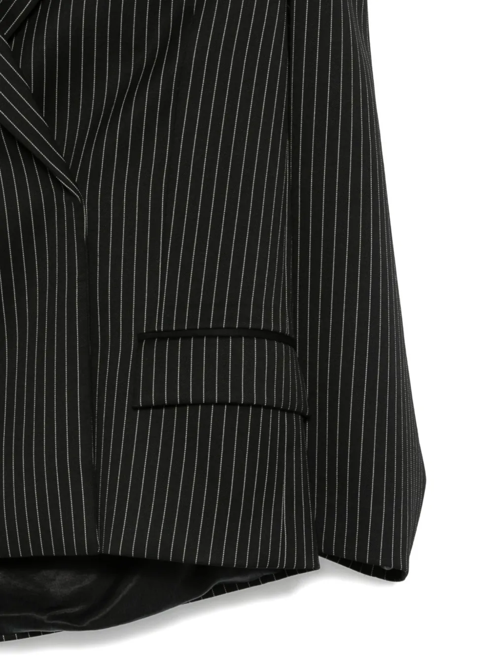  Almaz Pinstripe Wool Blazer - Black 