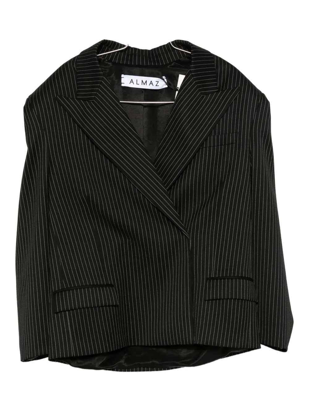 Almaz Blazer gessato in lana - Nero