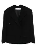 Almaz double-breasted cotton-blend blazer - Black