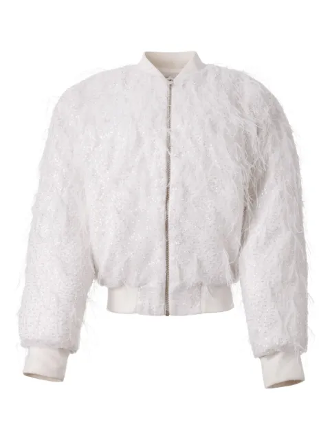 Almaz sequin-embellished fringed bomber jacket