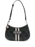 GUESS USA small logo-plaque curved shoulder bag - Black