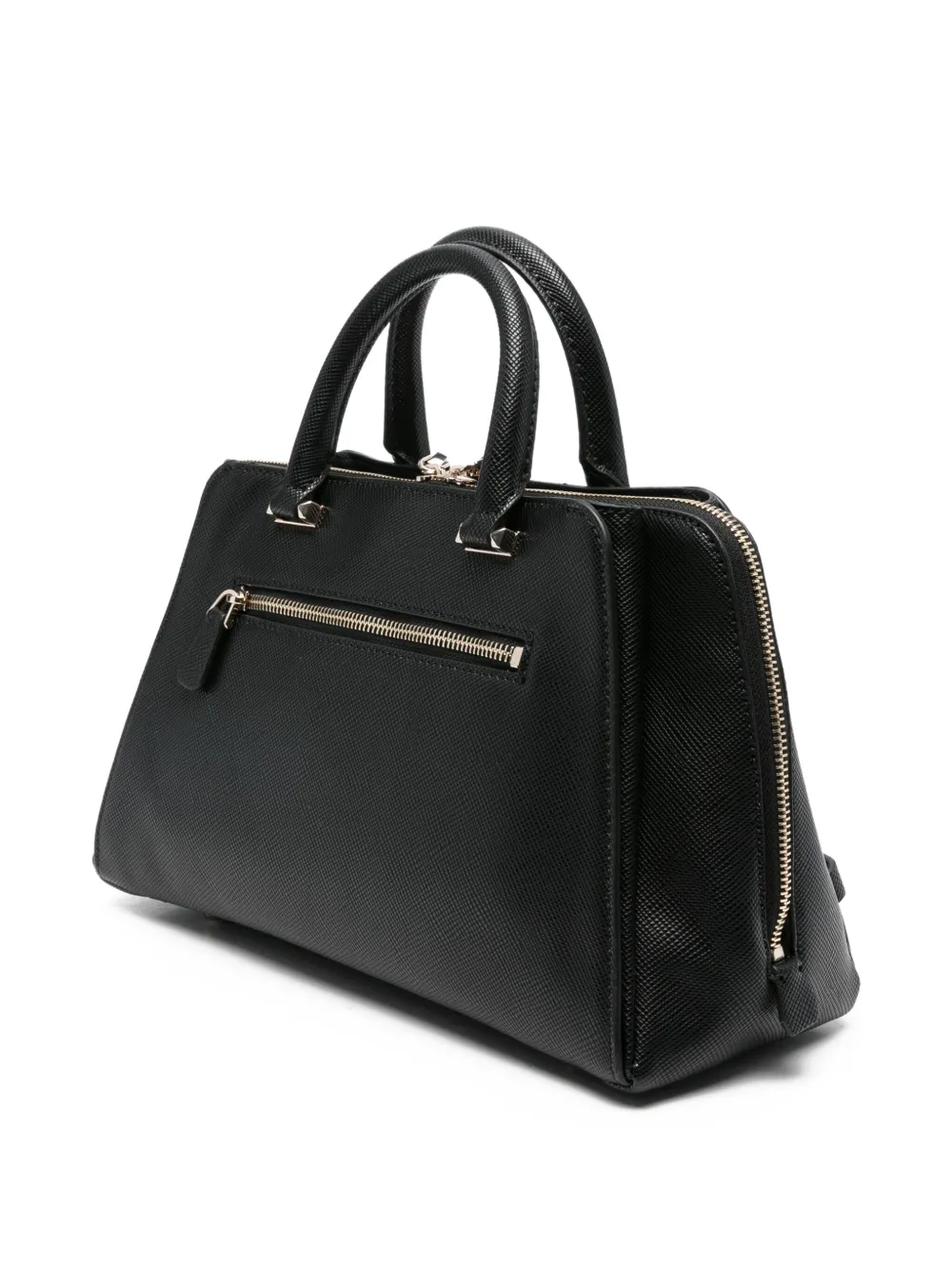 GUESS USA Rosalba Saffiano shopper met rits - Zwart