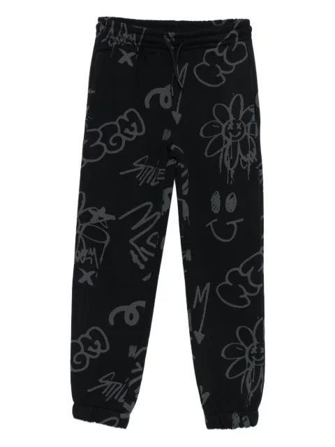 MSGM Kids graffiti-print track pants