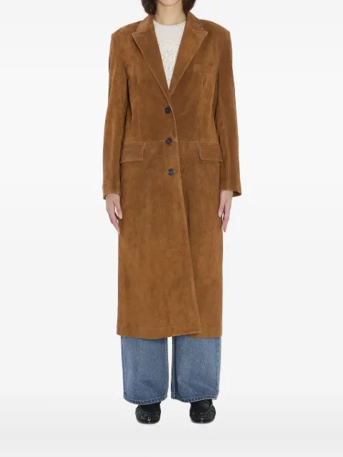 Arma suede leather coat
