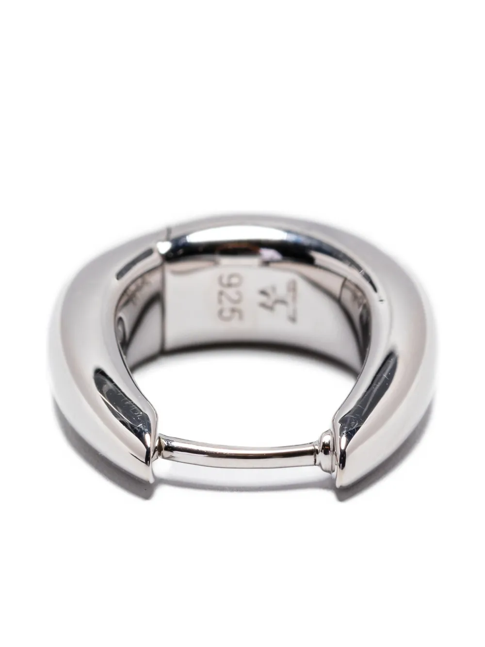 Tom Wood Sterling Silver Hoop Earrings In Metallic