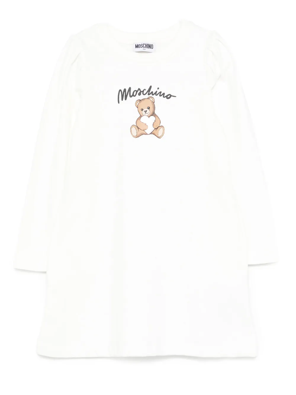 Moschino Kids Jurk met lange mouwen Wit