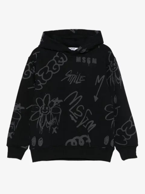 MSGM Kids graphic-print hoodie