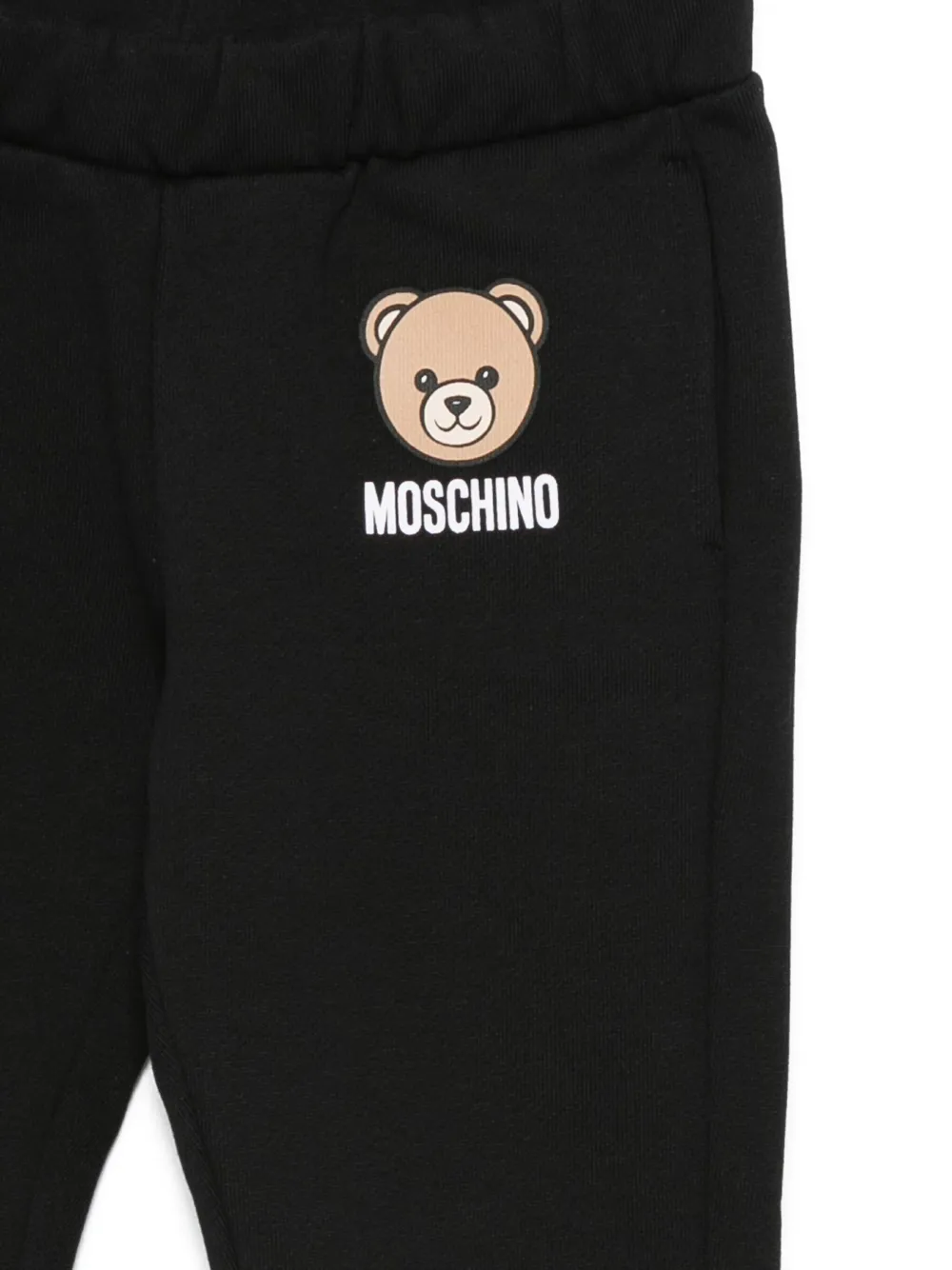 Moschino Kids Broek met teddy-logo Zwart