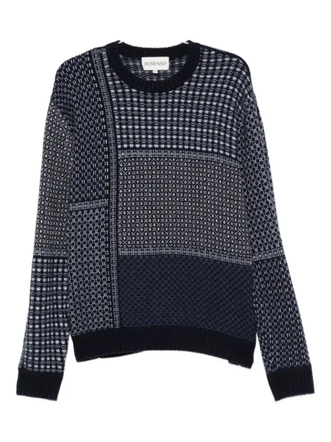 BOMPARD patchwork round-neck sweater