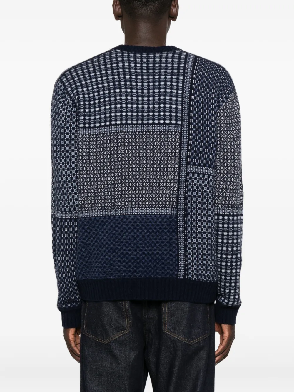 Patchwork Round-Neck Sweater
