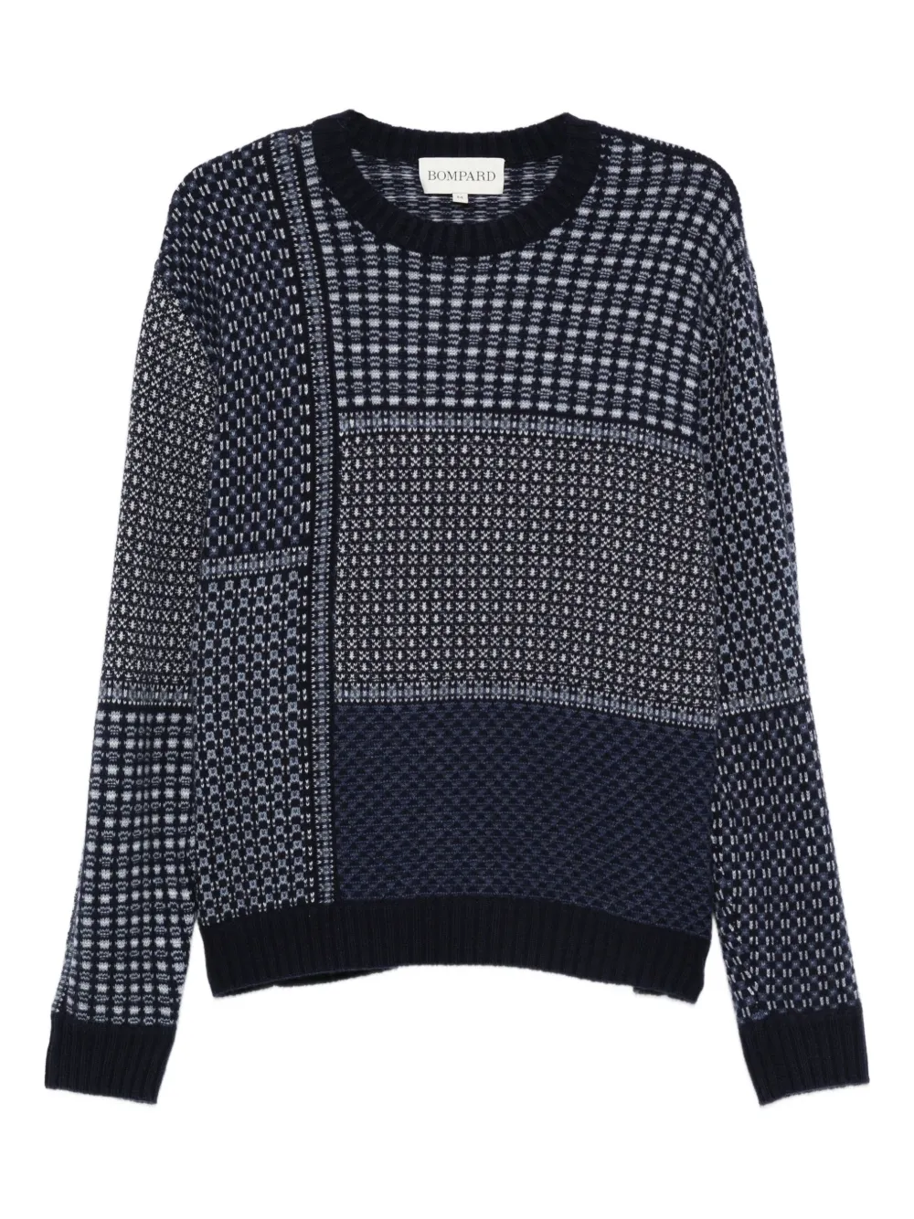 Eric Bompard patchwork round-neck sweater | Blue | Image 1