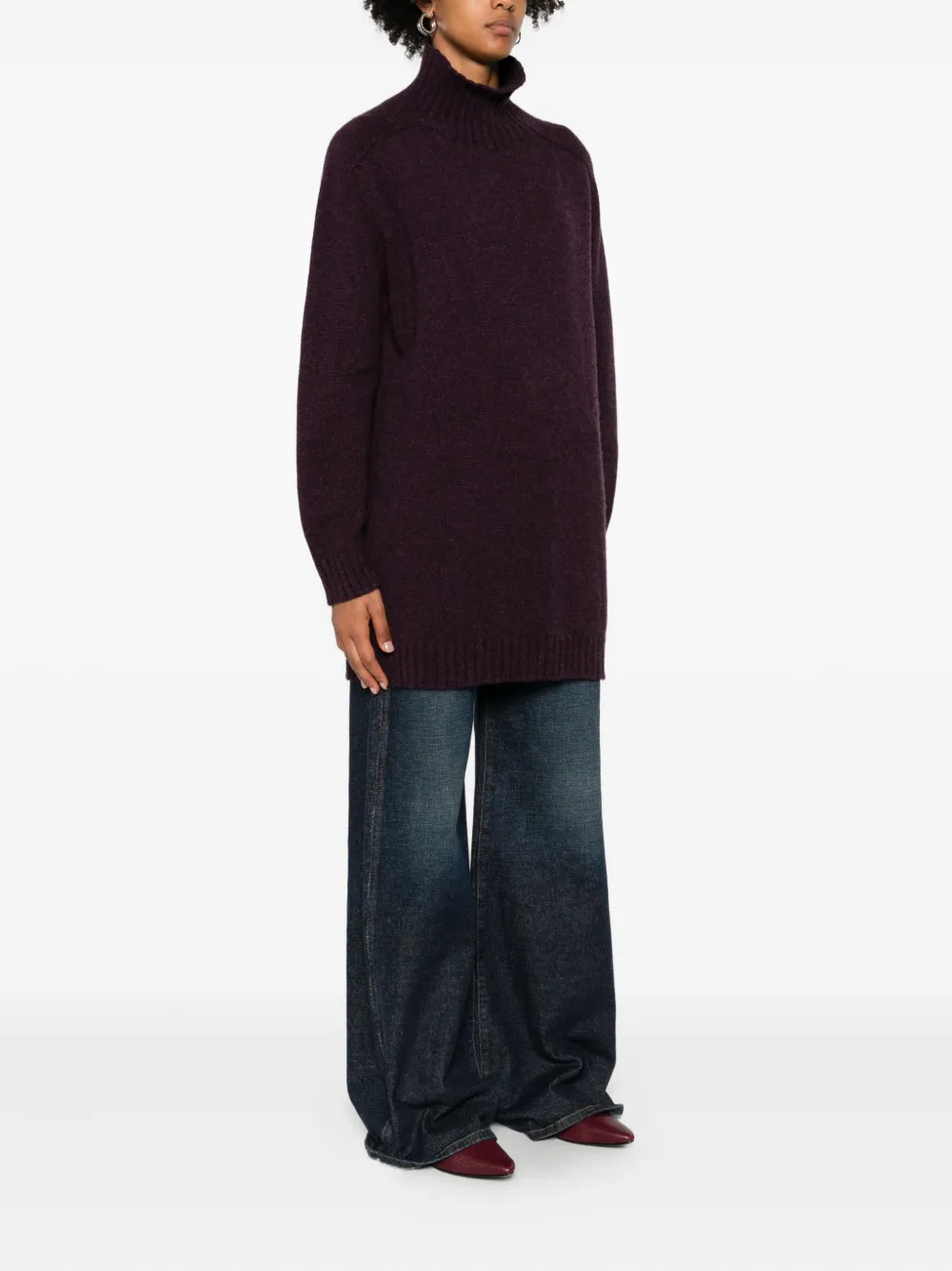  Bompard Crew-neck Mini Dress - Red 