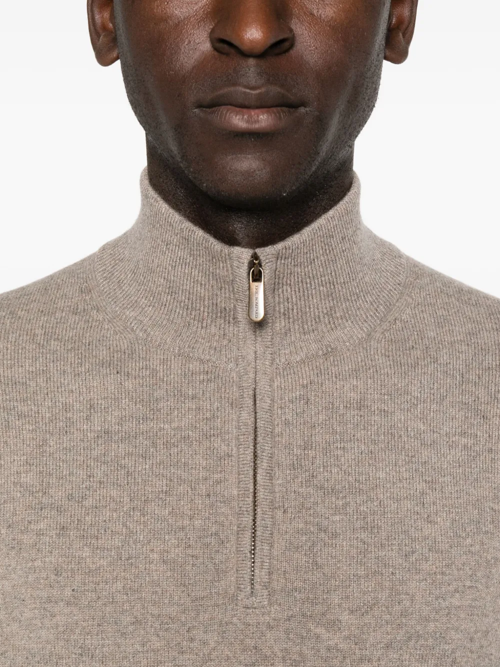 BOMPARD Trui met ritssluiting Beige