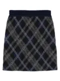 Eric Bompard tartan elastic-waist mini skirt - Blue