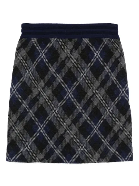 Eric Bompard tartan elastic-waist mini skirt