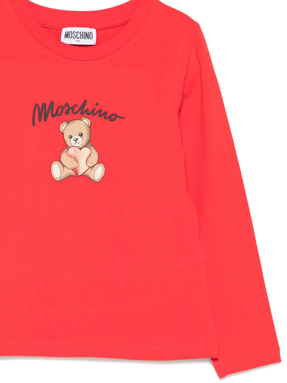 Moschino Kids T-shirt met lange mouwen Rood