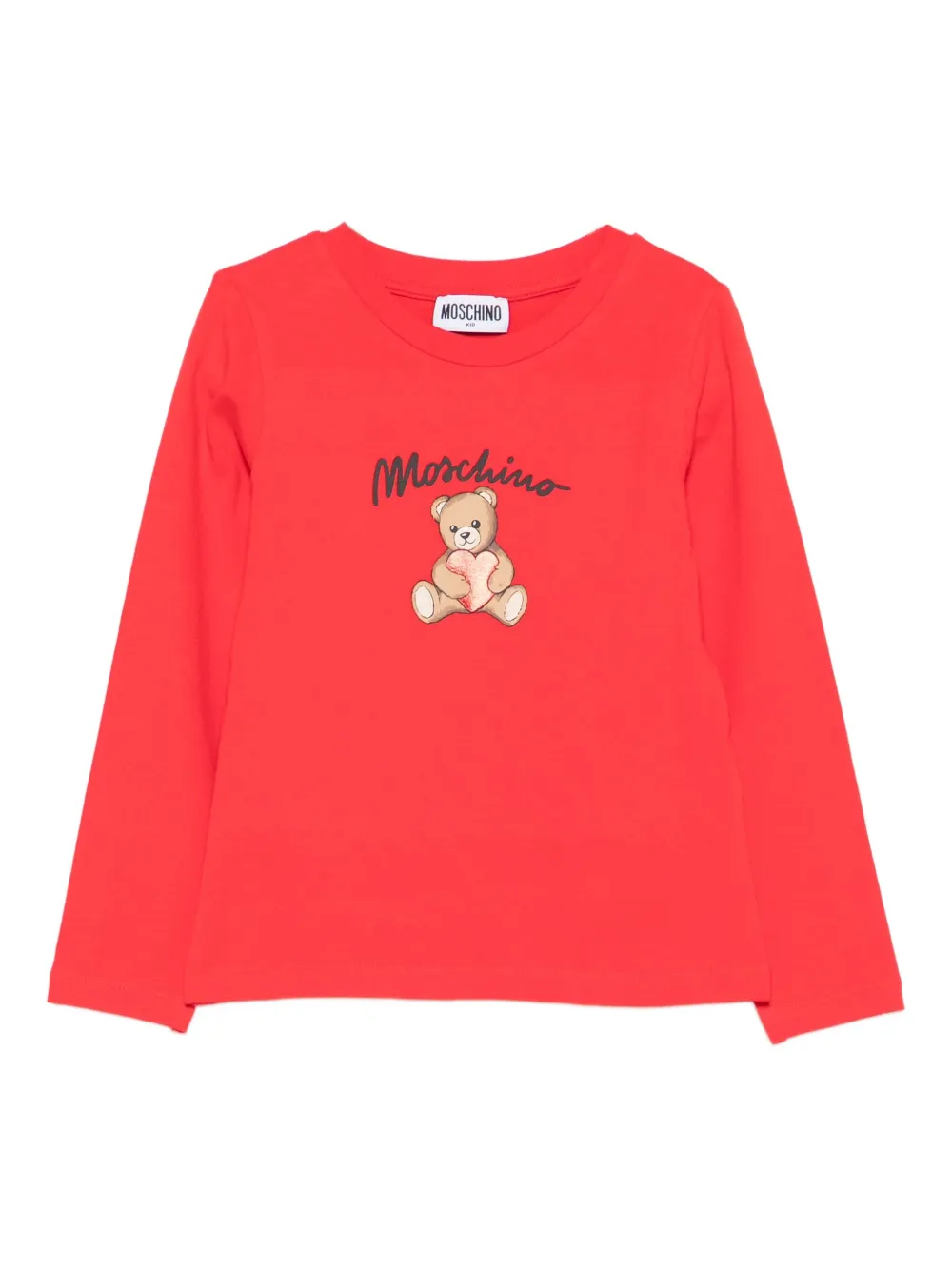 Moschino Kids T-shirt met lange mouwen Rood