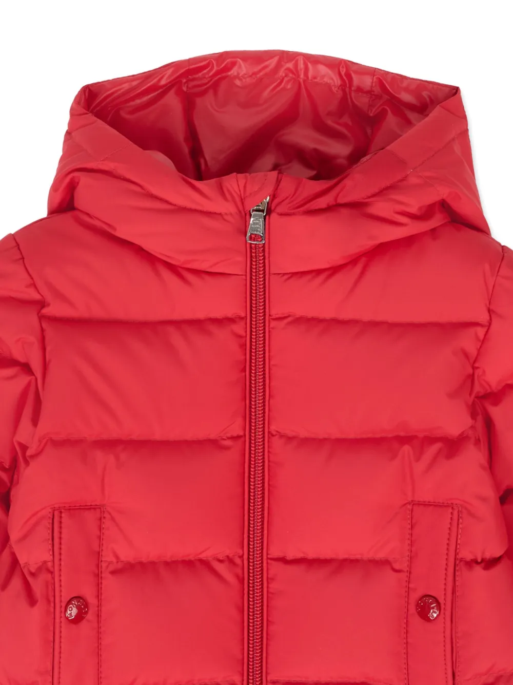 Moncler Enfant hooded puffer jacket Rood