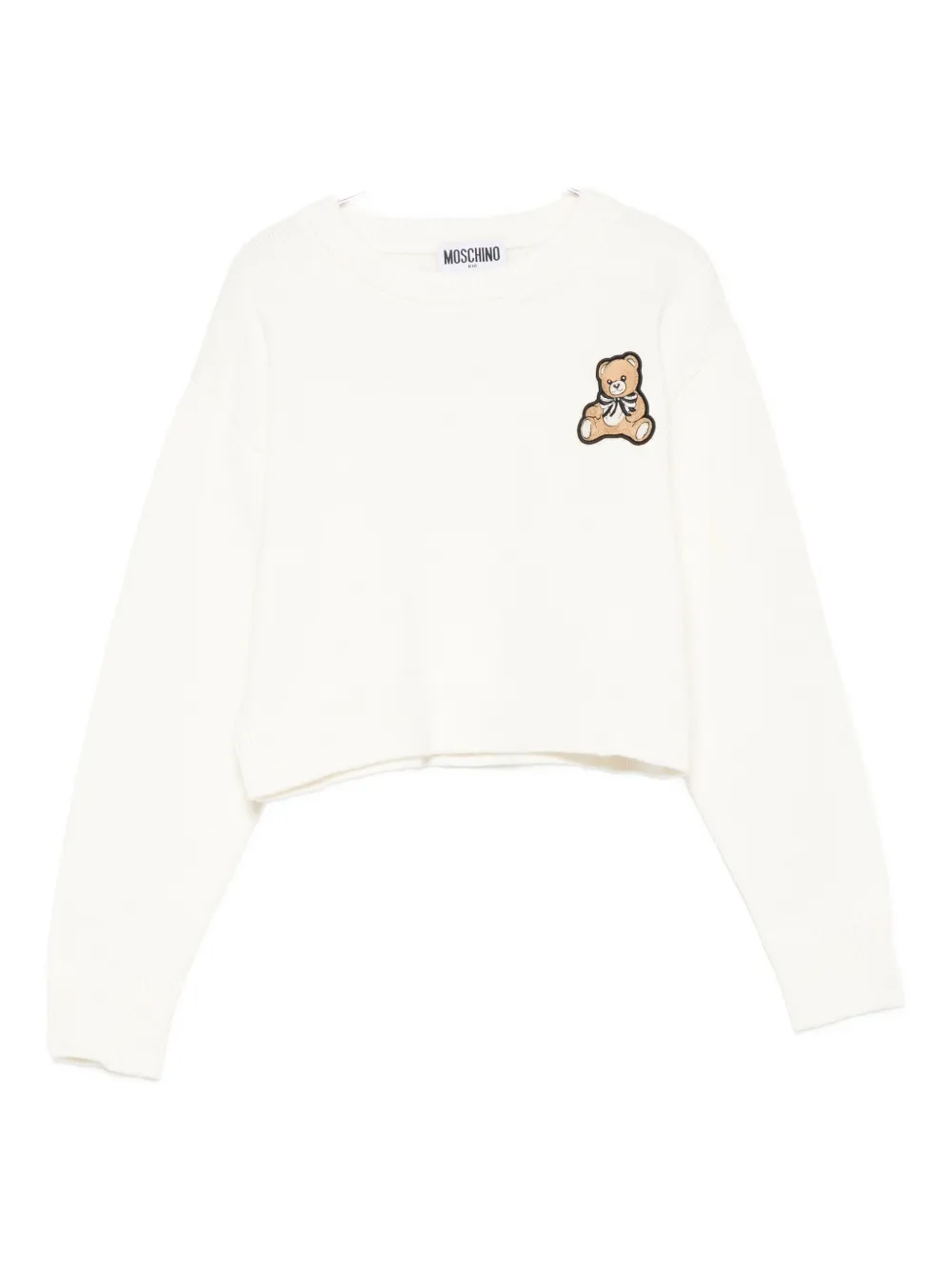 Moschino Teddy-patch Sweater In White