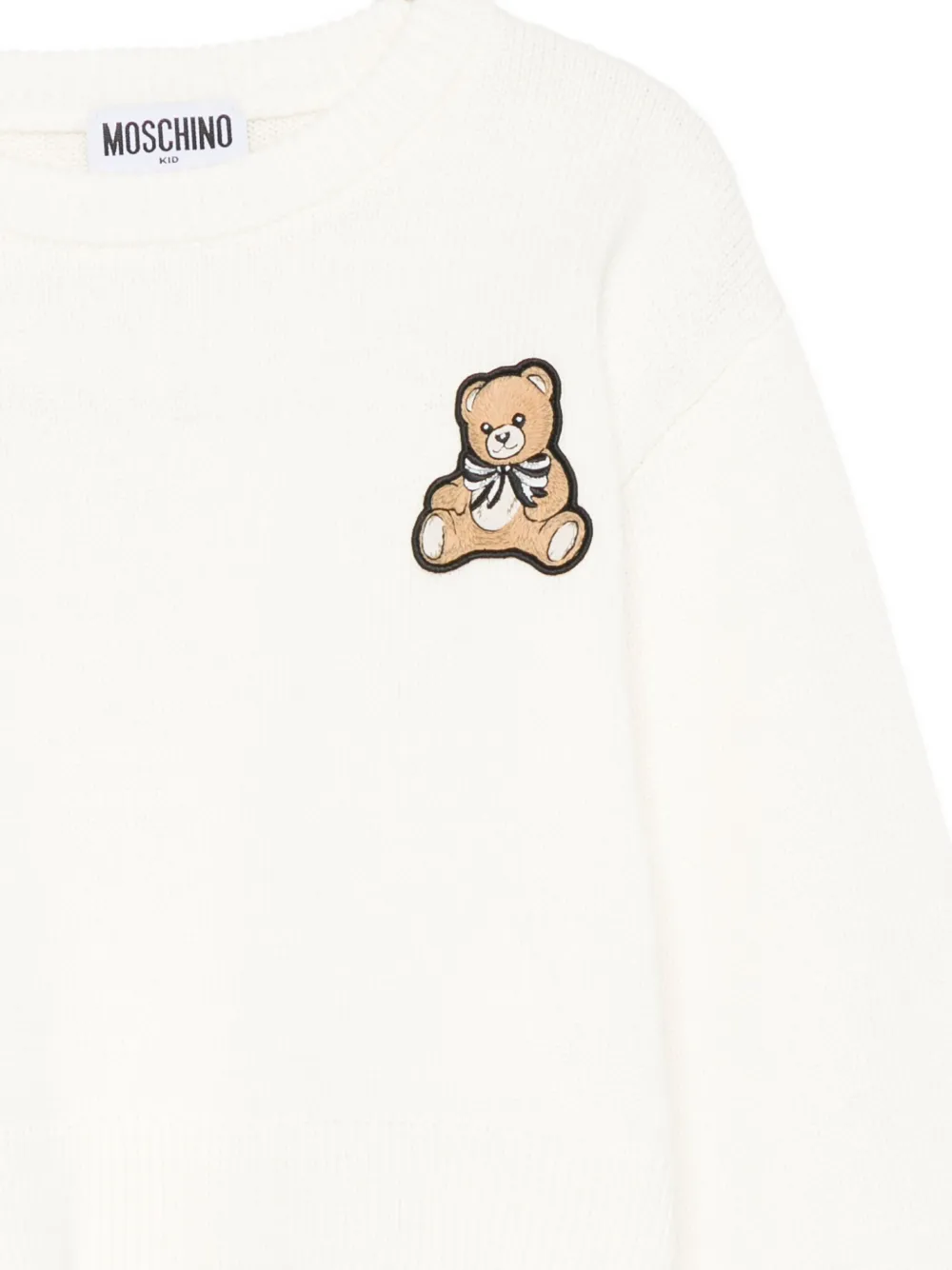 Moschino Kids Trui met teddybeerpatch Wit