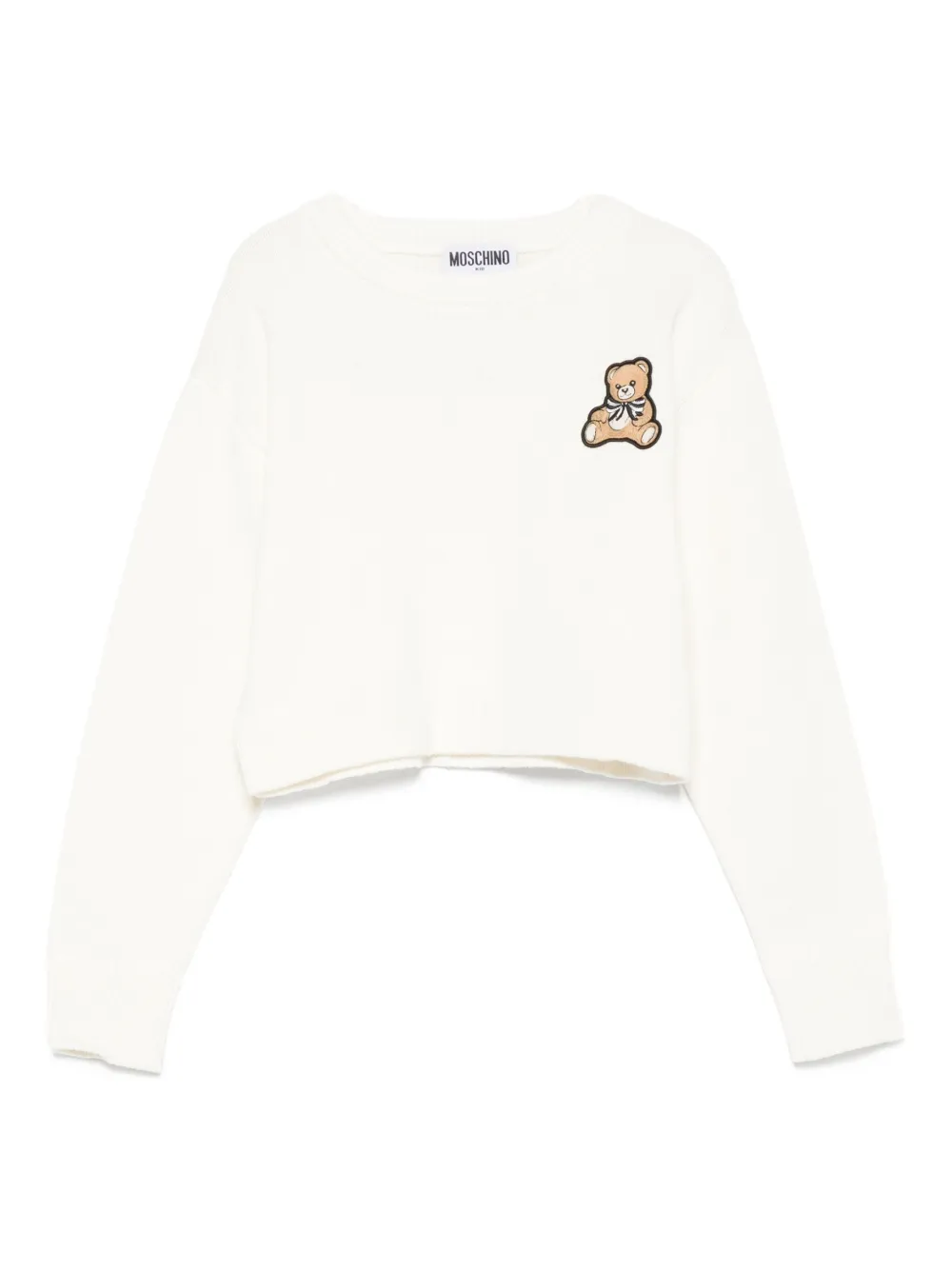 Moschino Kids Trui met teddybeerpatch Wit