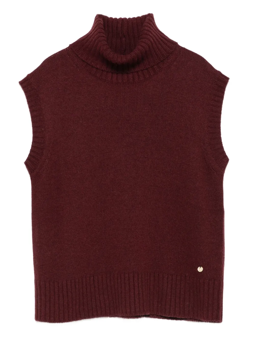 Niu turtleneck sleeveless sweater | Red | Image 1