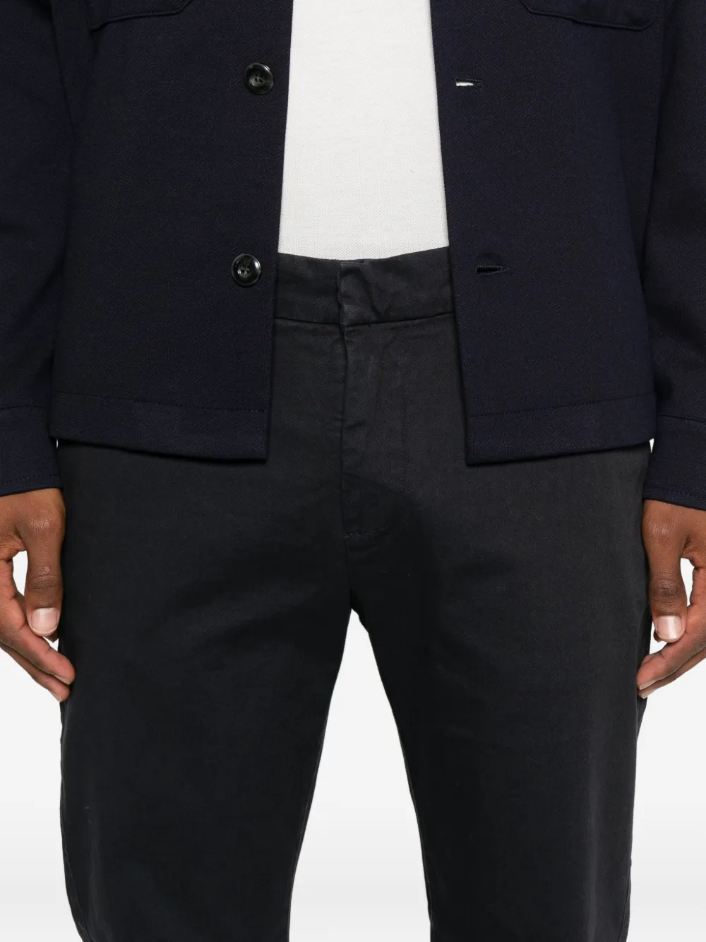 Barena Broek met knoopsluiting Blauw