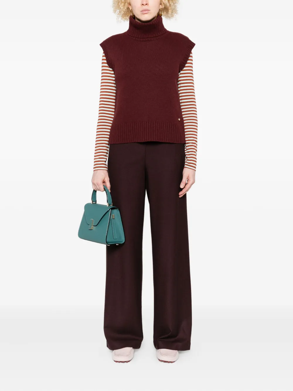 Niu elastic-waist palazzo pants - Rood
