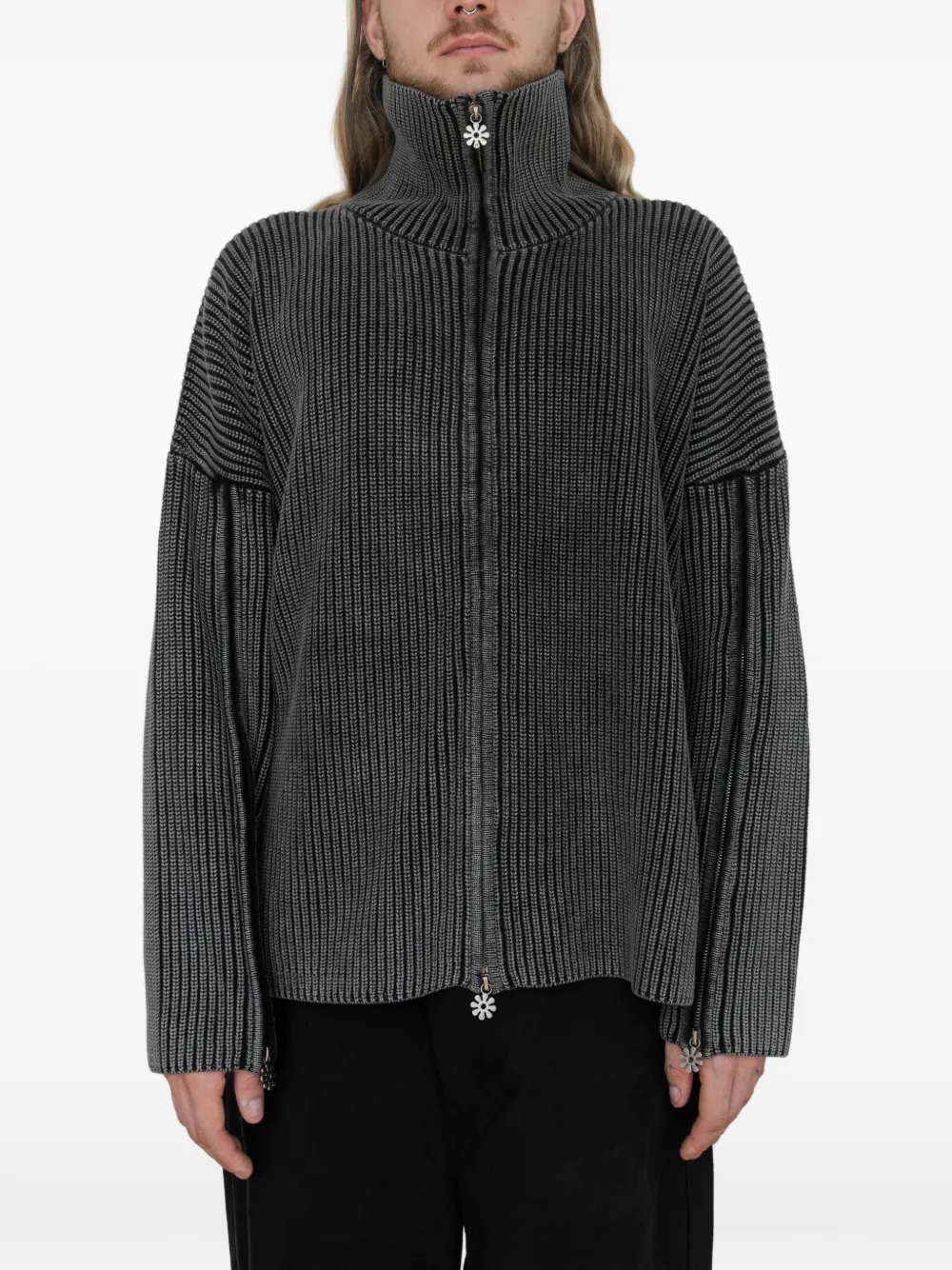 Protémoa triple-zipped Cardigan | Grey | FARFETCH