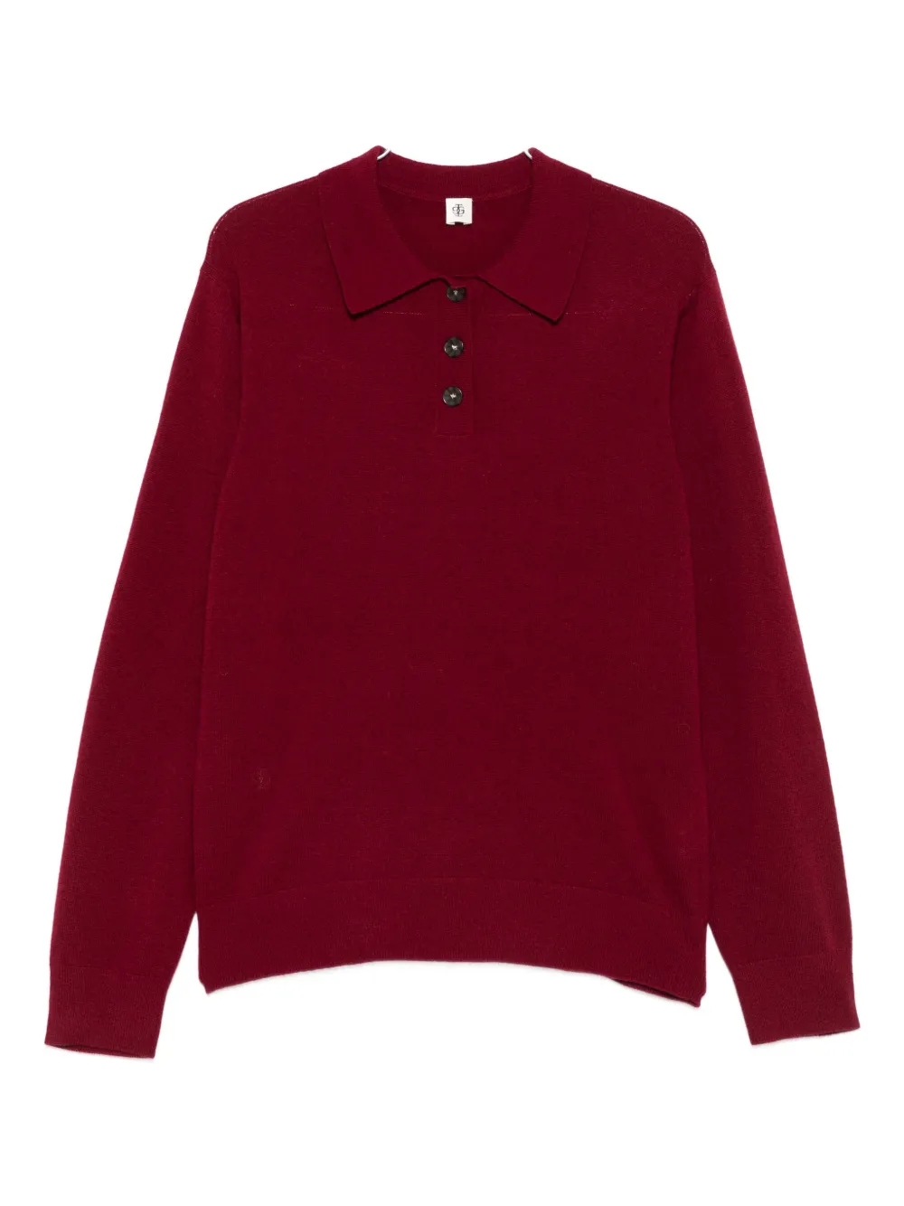 The Garment Como Button-fastening Polo Top In Burgundy
