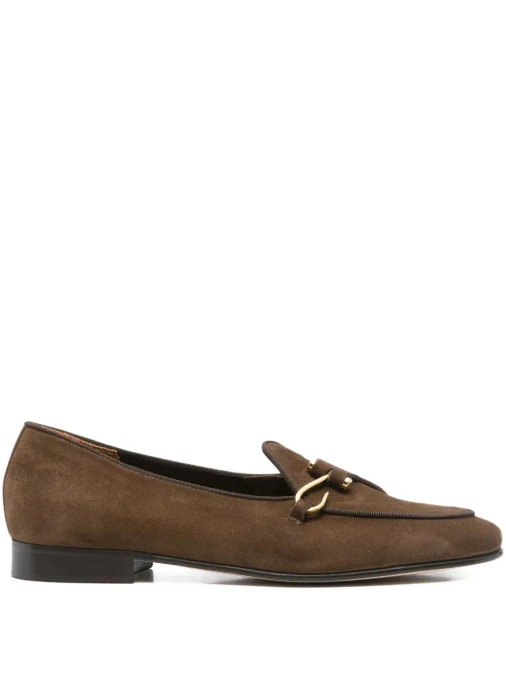 Edhen Milano metal-buckle leather loafers | Brown | Image 1