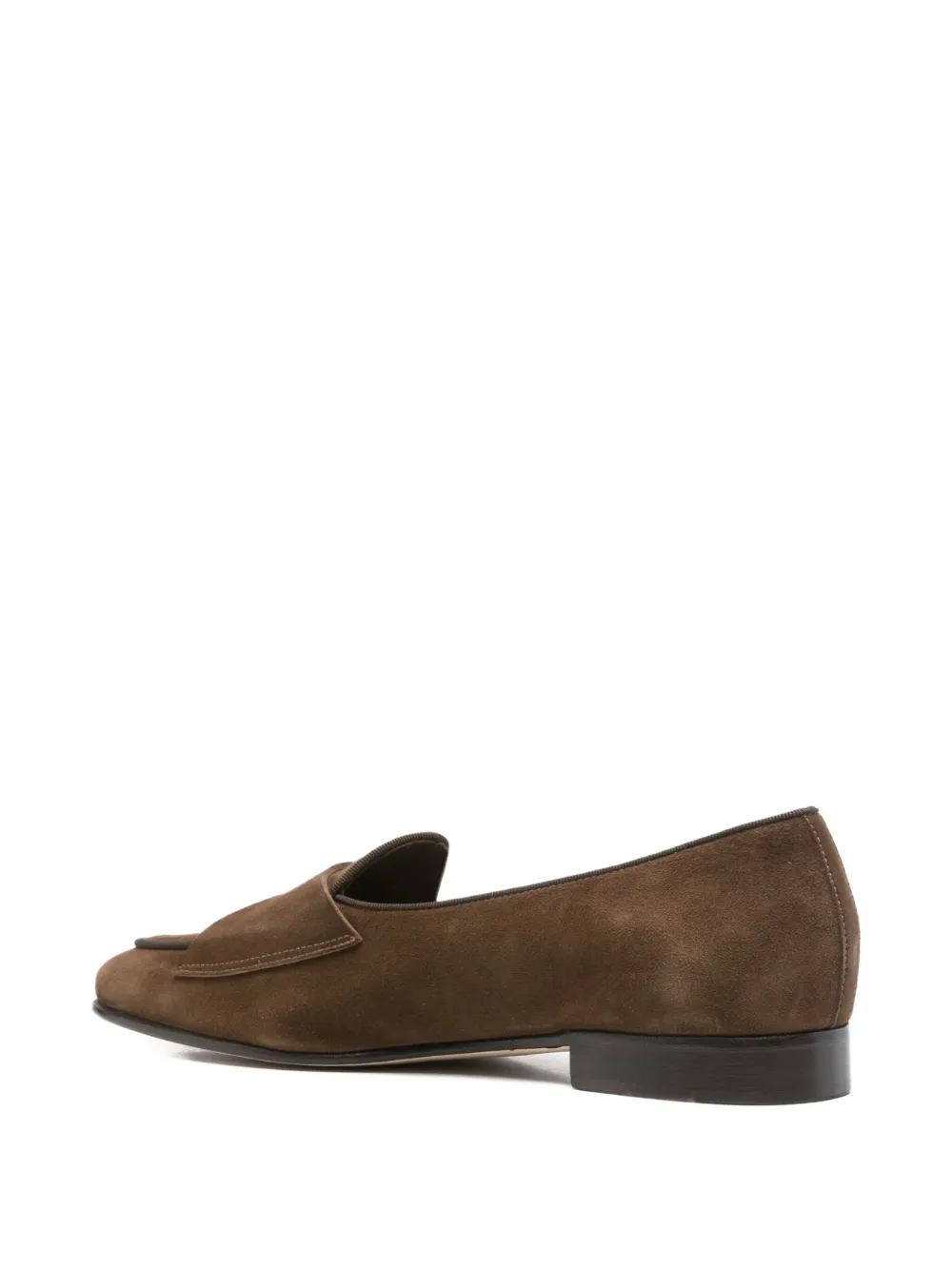 Metal-Buckle Leather Loafers