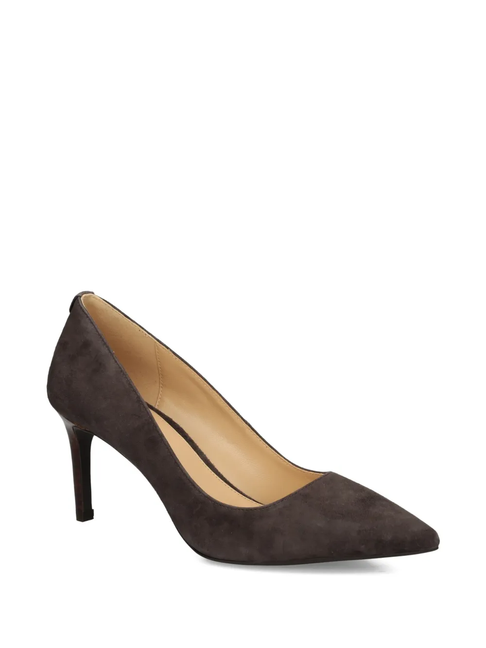 Michael Michael Kors 80mm Pointed-toe Suede Pumps In Brown