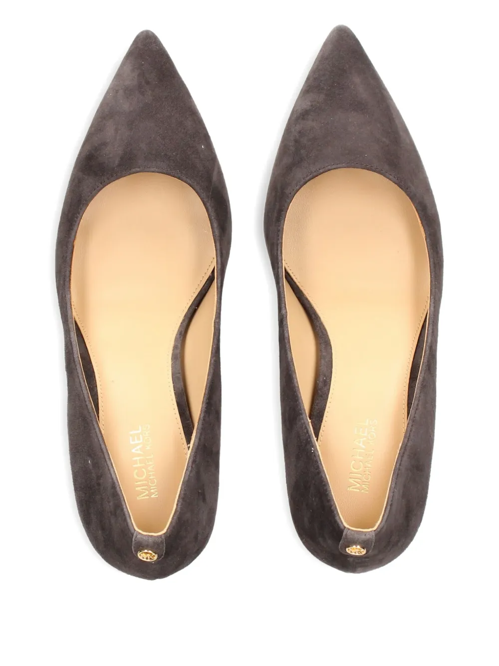 Michael Michael Kors 80mm Pointed-toe Suede Pumps In Brown