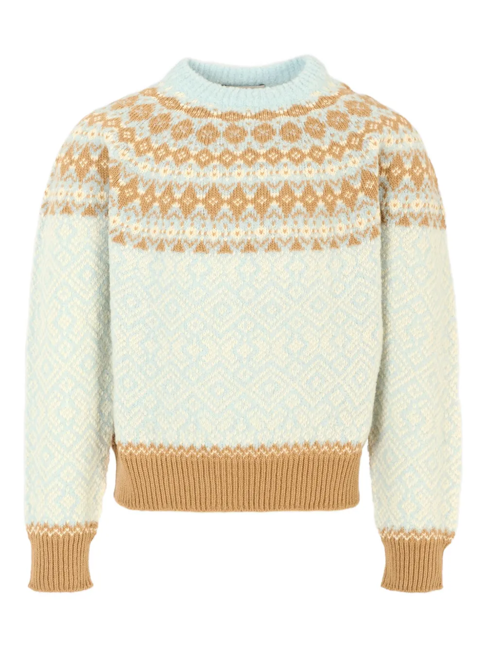 Moncler Enfant Fair isle-pattern sweater Groen