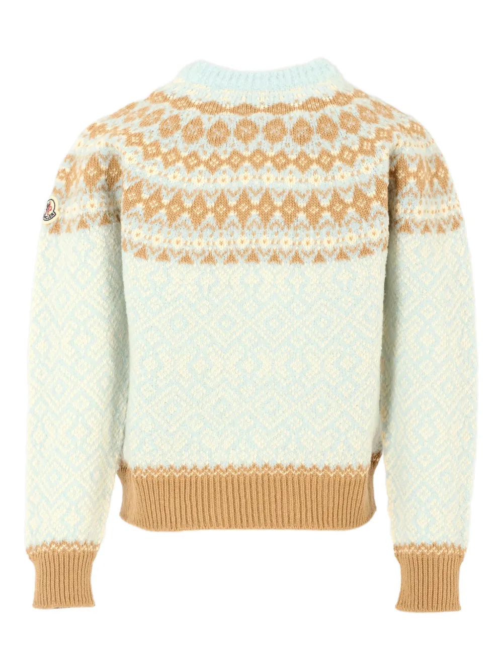 Moncler Enfant Fair isle-pattern sweater Groen