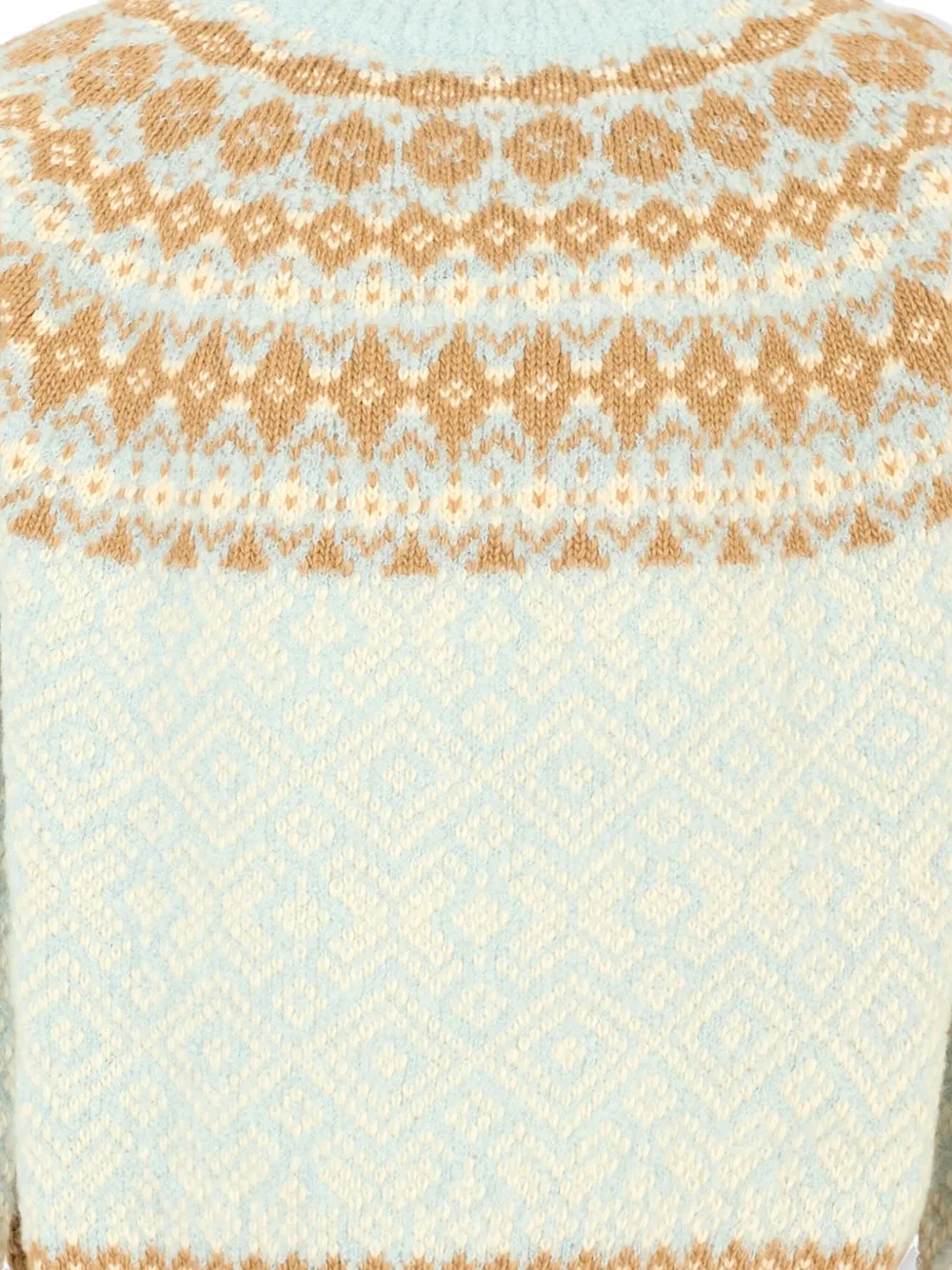 Moncler Enfant Fair isle-pattern sweater Groen