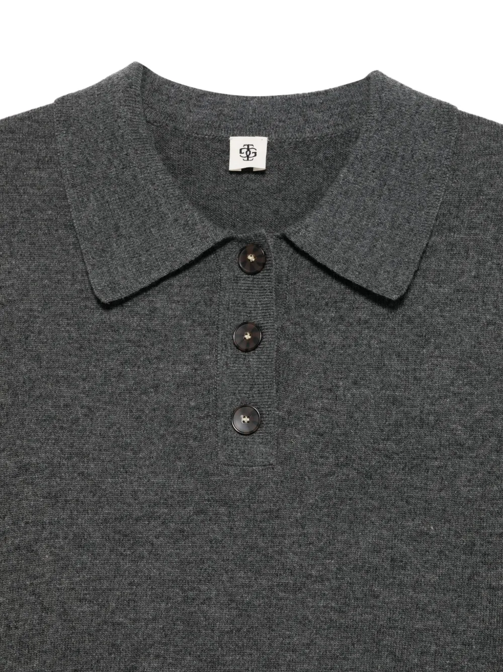  The Garment Como Button Polo Top - Grey 