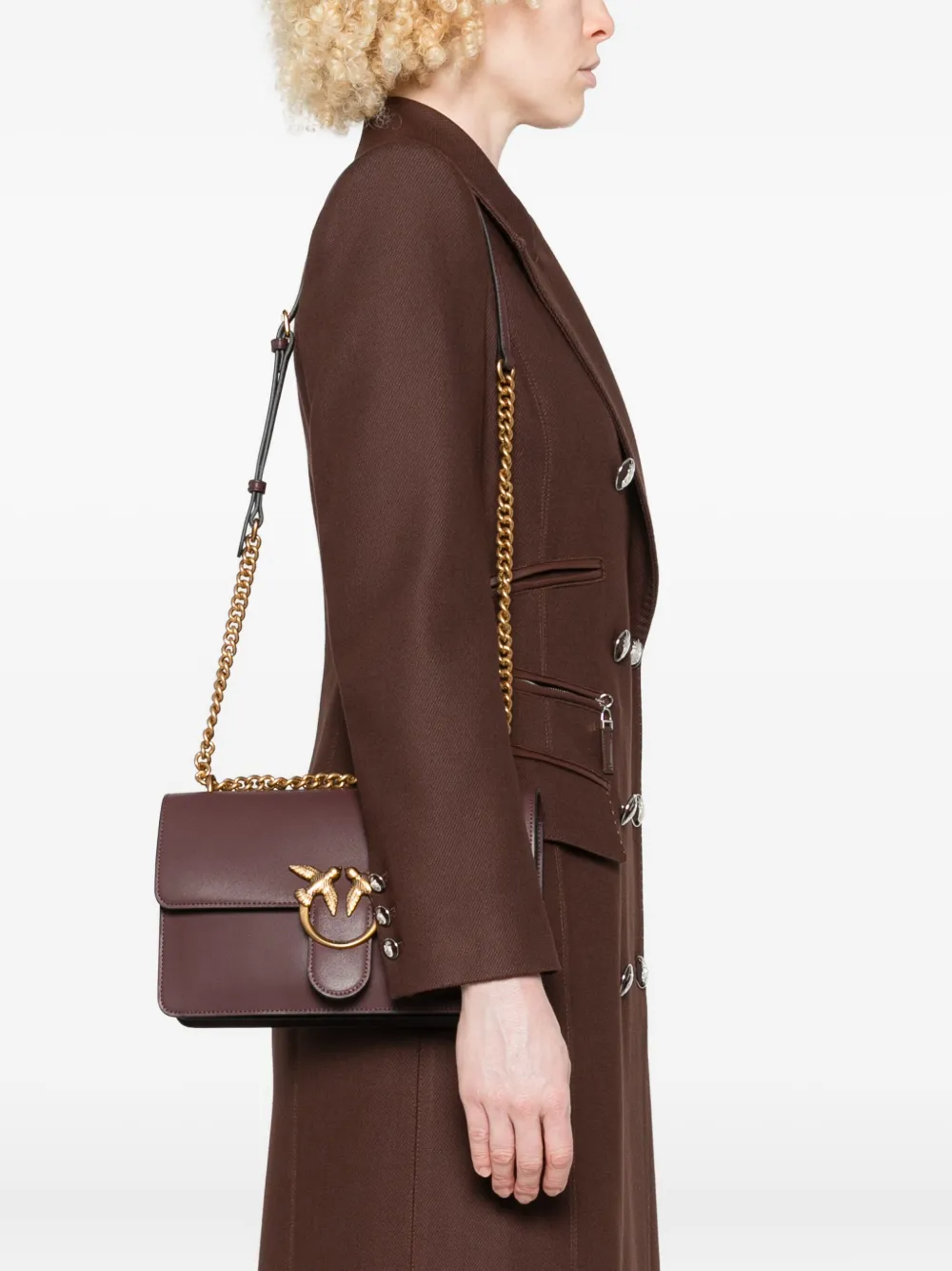 PINKO Love Birds schoudertas - Bruin