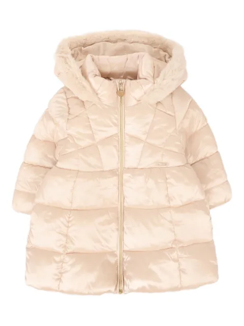Mayoral faux-fur hooded quilted jacket