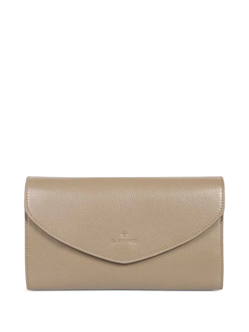 Il Bisonte Bigallo leren clutch met omslag Beige