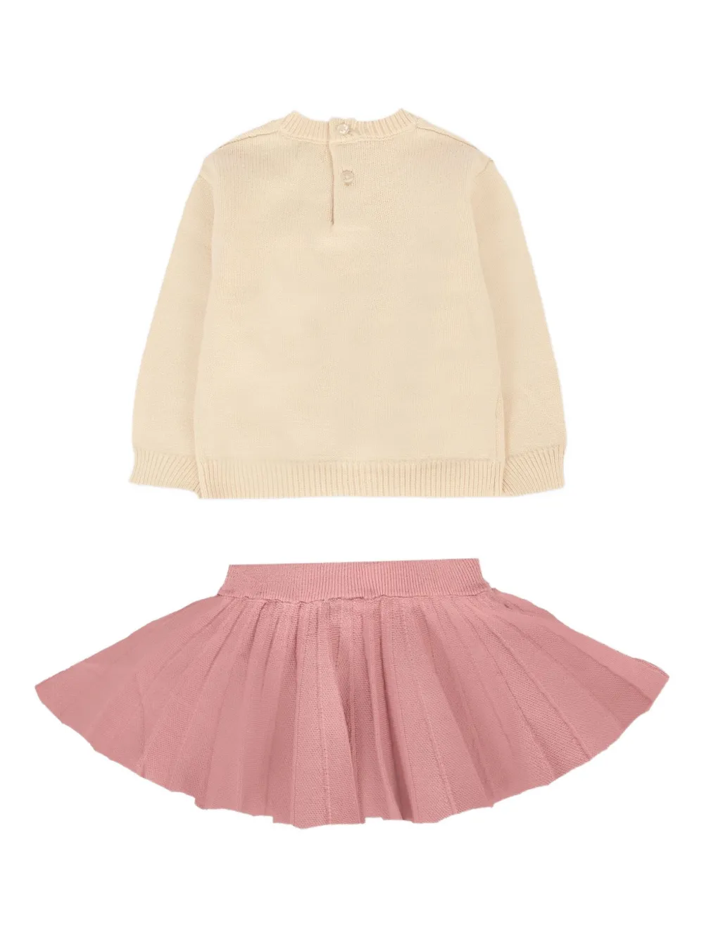 Mayoral bear-embroidered skirt set - Roze