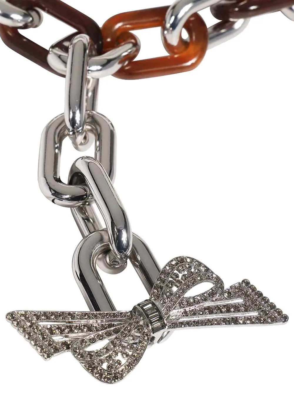 Weekend Max Mara Chain-link Bow Necklace In Metallic
