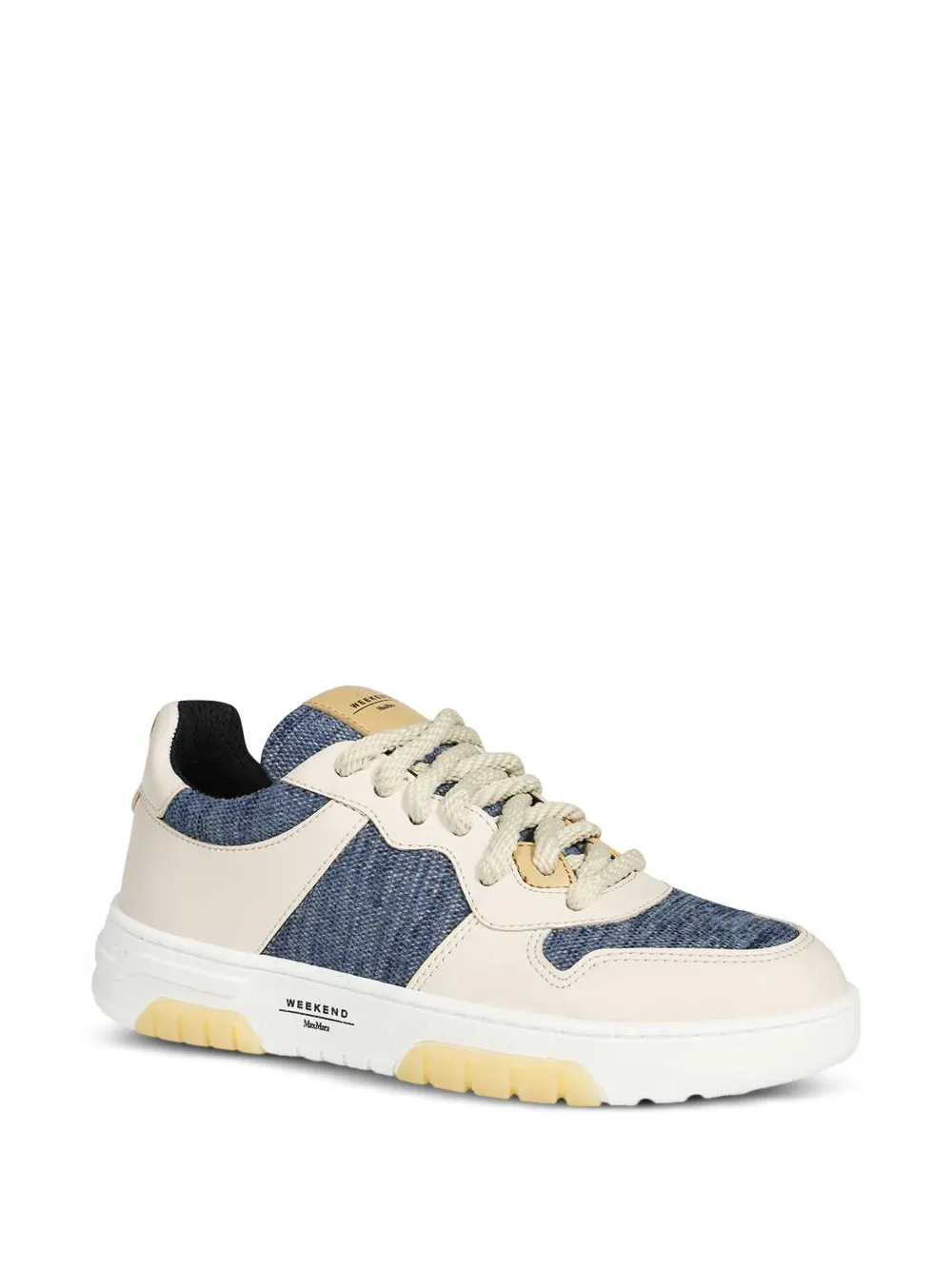Weekend Max Mara denim-panelled low-top sneakers - Beige