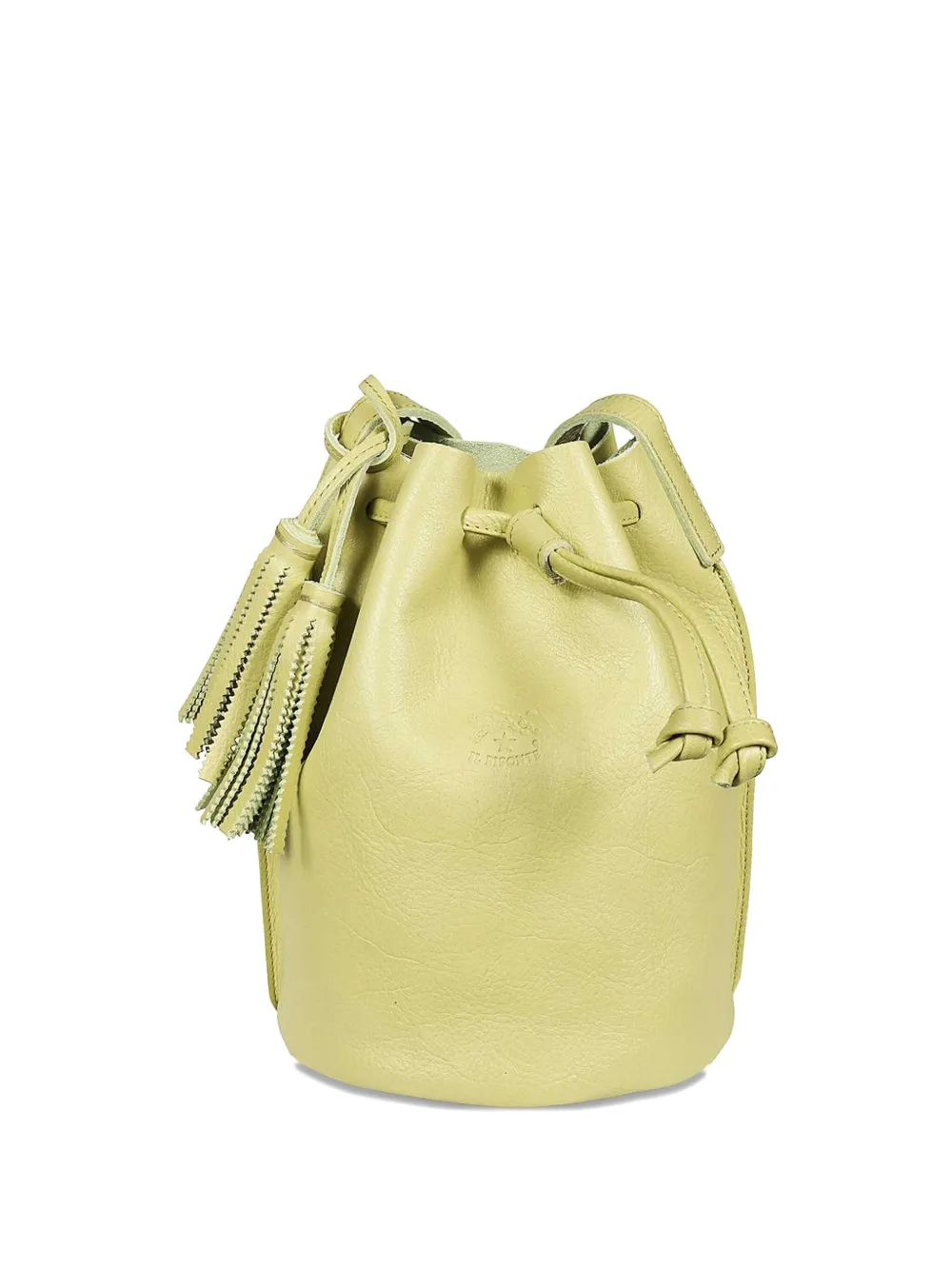 Il Bisonte Silvia Tassel Drawstring Bucket Bag In Yellow