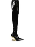 GCDS 110mm Morso Vinyl over-the-knee boots - Black