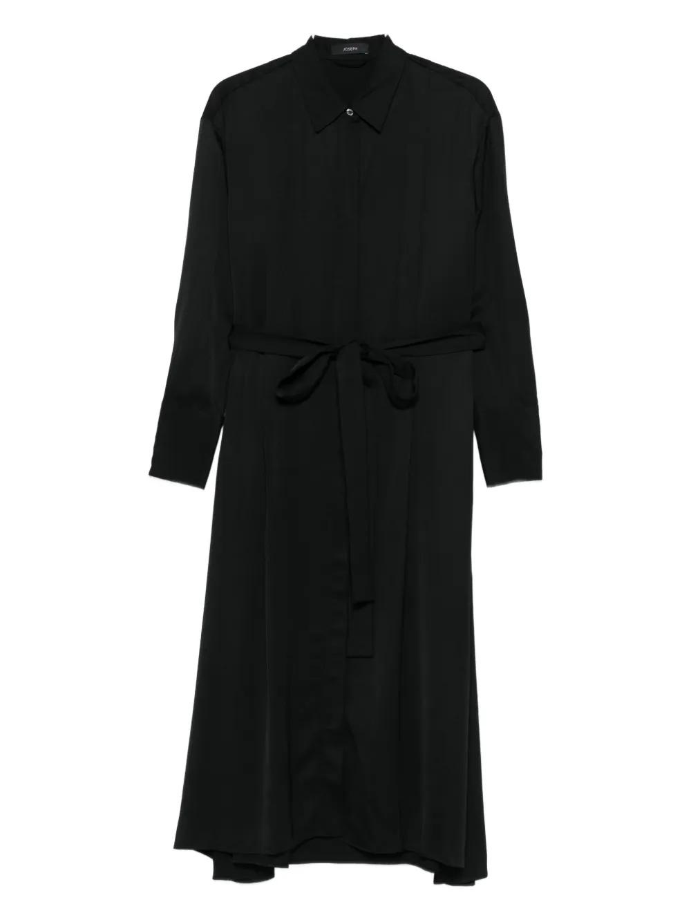 JOSEPH belted shirt midi dress Zwart