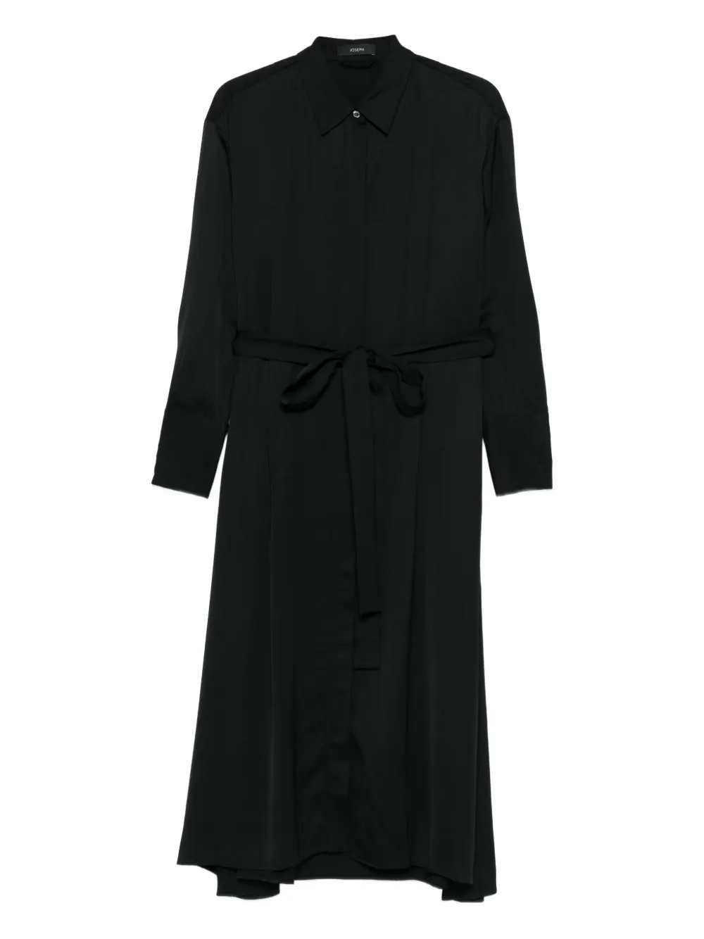 JOSEPH belted shirt midi dress Zwart