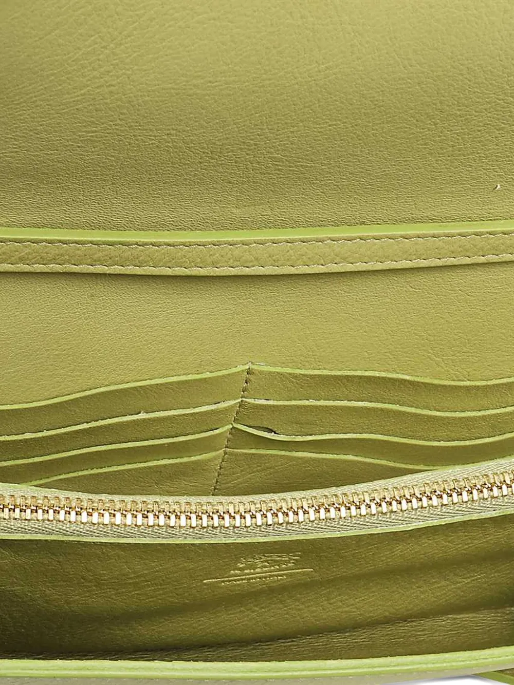Il Bisonte Small Flap-fastening Leather Clutch Bag In Green