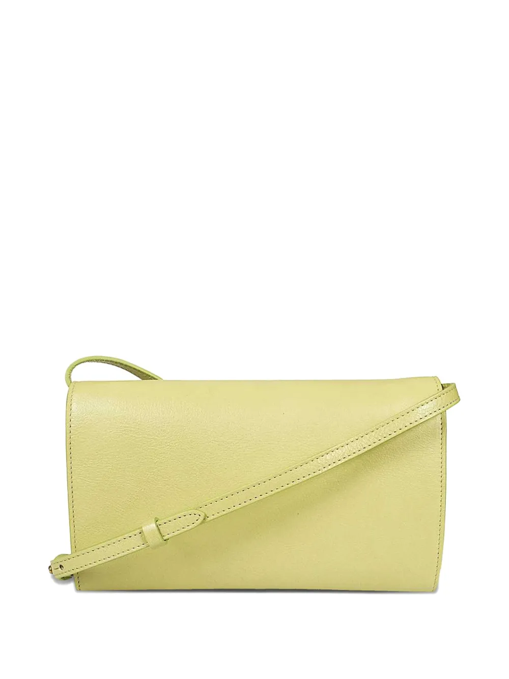 Il Bisonte small flap-fastening leather clutch bag - Groen